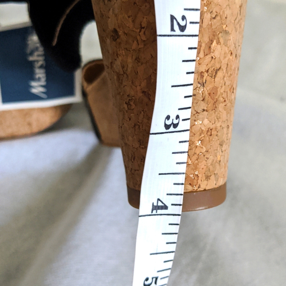 Lucky Brand LP-Maxyne Women's Black Textile Upper Cork Wedge Sandals - Picture 11 of 11